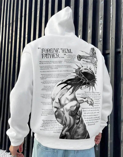 Men's Casual Printed Oversized Hoodie Sweatshirt Hip Pop Streetwear - www.Shopthatapp.com