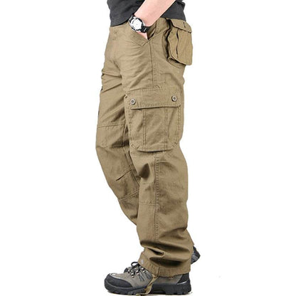 Multi-pocket Men's Casual Loose Labor Protection Cargo Pants - www.Shopthatapp.com