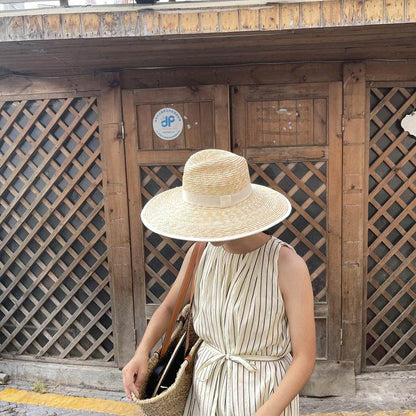 Summer Travel Leisure French Retro Hat Women's Top Wide Brim Straw Sun Hat for women - www.Shopthatapp.com