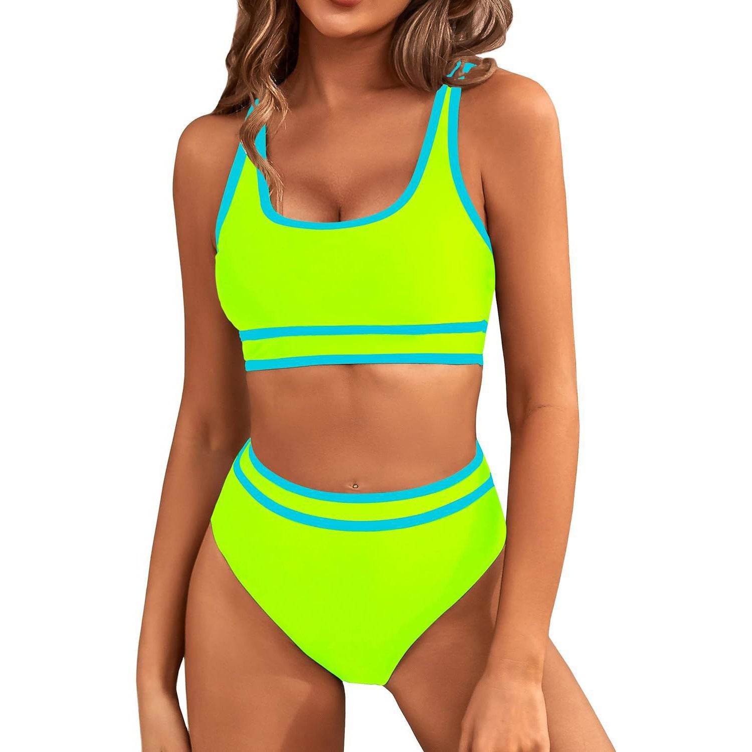 Bikini Tight-fitting Solid Color Swimsuit For Women - www.Shopthatapp.com