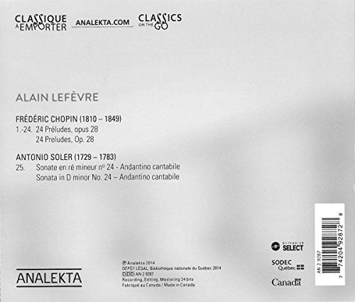 Alain Lefèvre / Chopin : 24 Preludes - CD (Used) - www.Shopthatapp.com