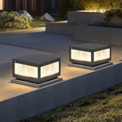 Solar Wall Light With Dimmable LED-2 Package Landscape Pathway Lighting - www.Shopthatapp.com