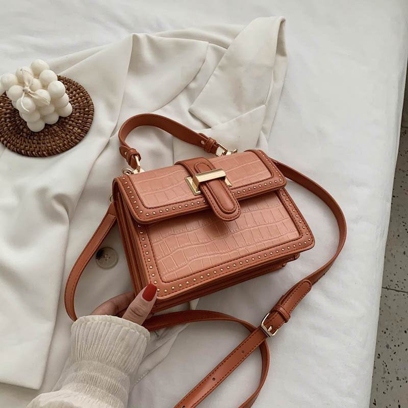 Women Fashion Rivet Leather crossbody Bag for Women Flap Handbag - www.Shopthatapp.com