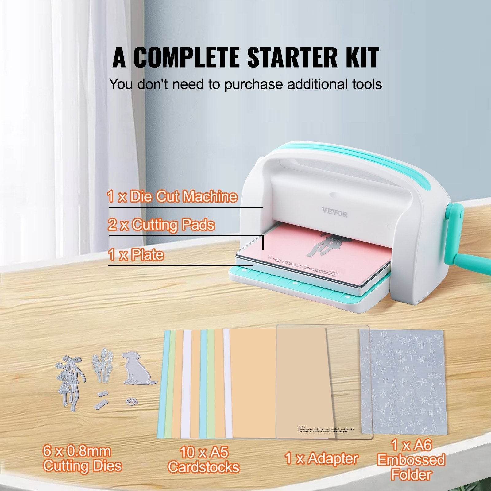 VEVOR Manual Die Cutting Embossing Machine 9Opening For Art Craft Scrapbooking - www.Shopthatapp.com