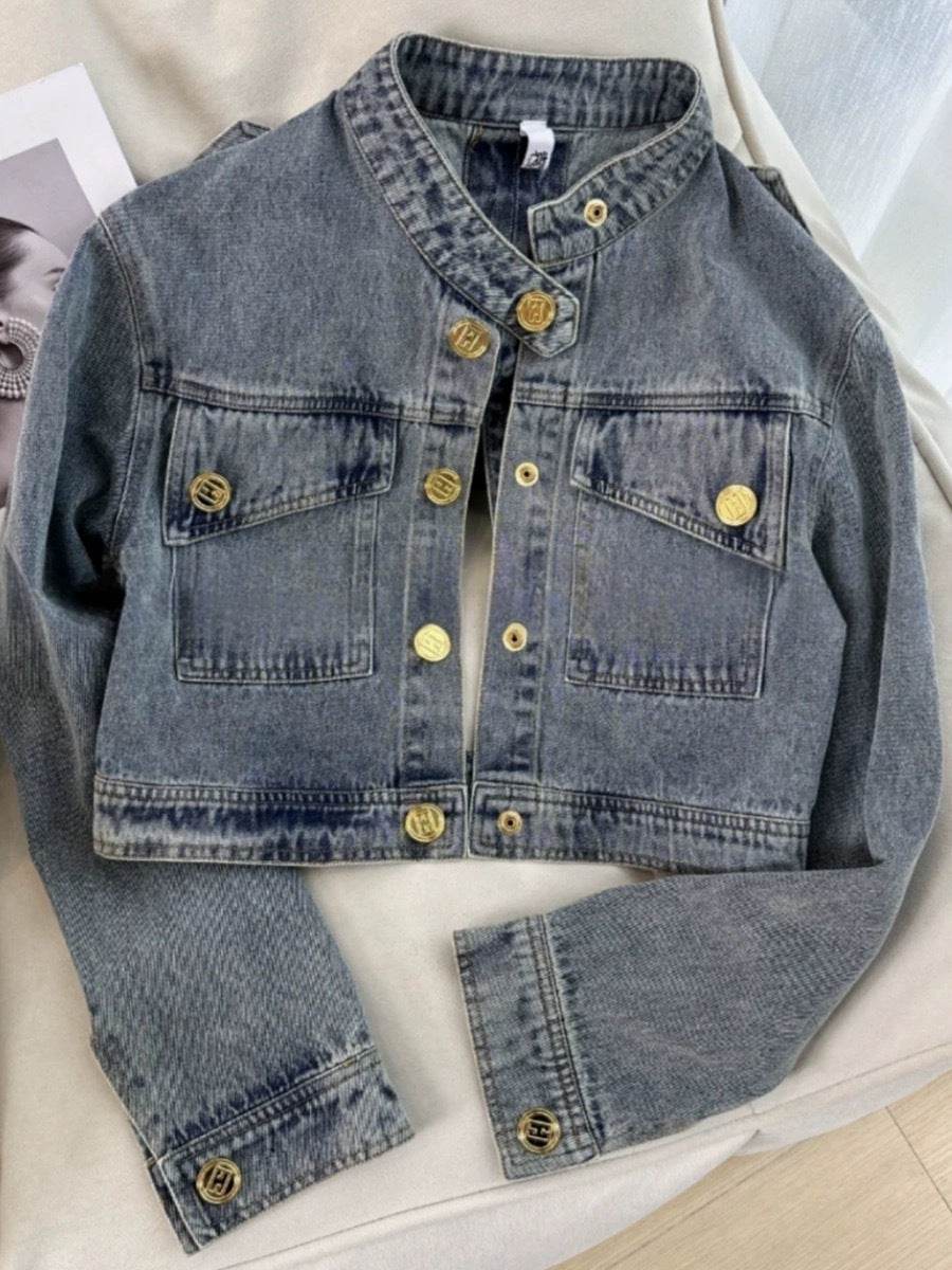Denim Jacket – American Sweet Retro Style for Women - www.Shopthatapp.com