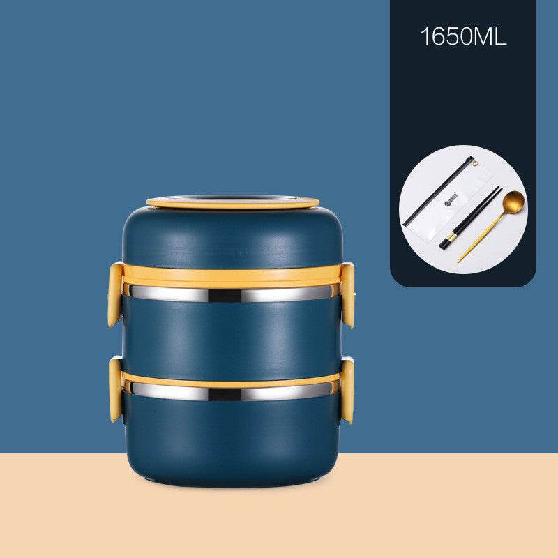 304 Stainless Steel Multi-layer Thermal insulated lunch container - www.Shopthatapp.com