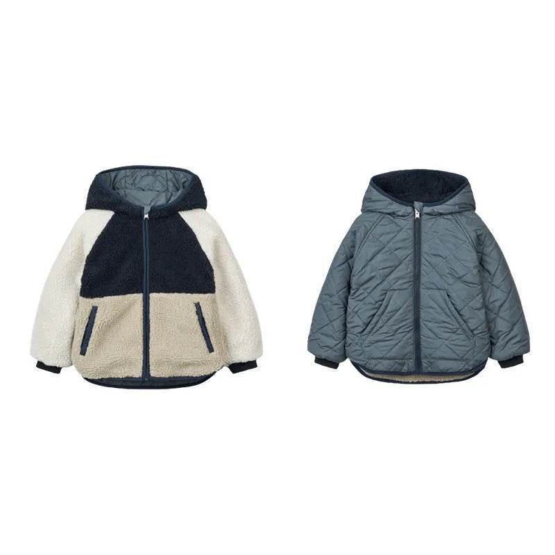 Children's Double-sided Wear Hooded Cotton Coat Jacket - www.Shopthatapp.com