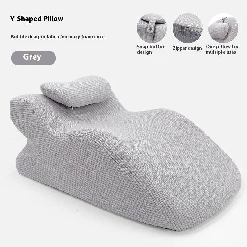Sleeping Y-shaped Pillow Bed Watch Mobile Phone Memory Foam Pillow Neck Protector - www.Shopthatapp.com