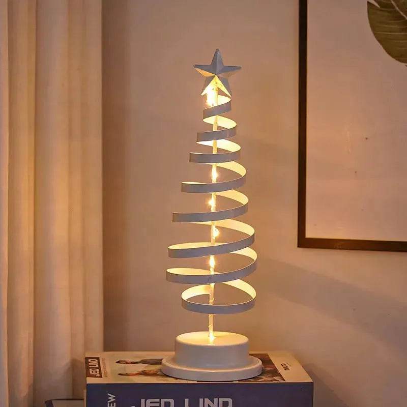 Spiral LED Light Christmas Tree Decoration Night Light Ornaments - www.Shopthatapp.com