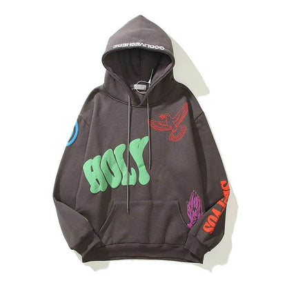 Women High Street Three-dimensional Foam Graffiti Printed Hoodie In Autumn And Winter - www.Shopthatapp.com