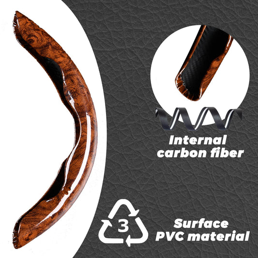 Mahogany Gray Buckle Steering Wheel - www.Shopthatapp.com