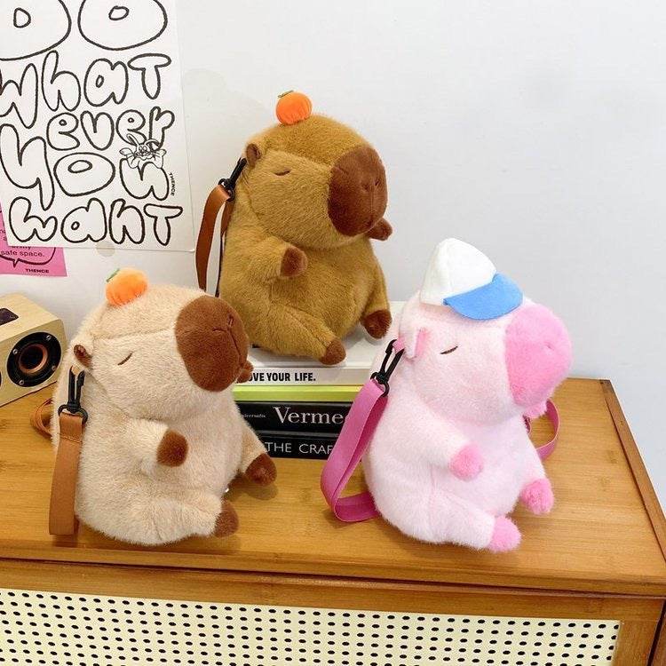 Cute Capybara Doll Bag Girl Student Backpack - www.Shopthatapp.com