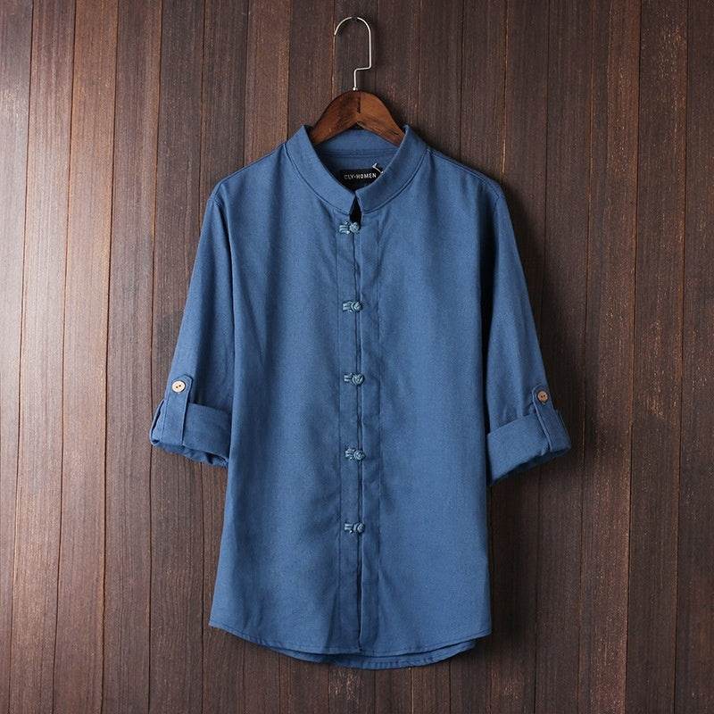 Men's Linen Vintage Plus Size Shirt - www.Shopthatapp.com