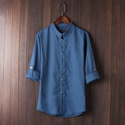 Men's Linen Vintage Plus Size Shirt - www.Shopthatapp.com