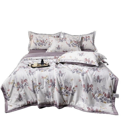 Printed Washed Tencel Summer Cooling Duvet Four-piece Set - www.Shopthatapp.com