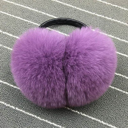 Warm Whole Skin Fox Earmuff Earmuffs Female - www.Shopthatapp.com