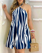 Printed Dress Summer Off-Shoulder Hanging Neck Sleeveless Sexy Dresses Women - www.Shopthatapp.com