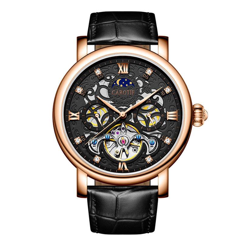 Men's Business Casual Waterproof Luminous Leather Watch - www.Shopthatapp.com