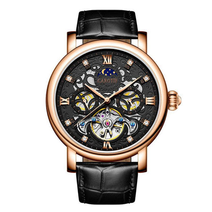 Men's Business Casual Waterproof Luminous Leather Watch - www.Shopthatapp.com