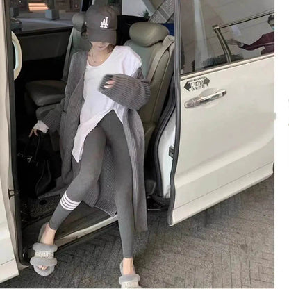 New Style Women Autumn Winter Fleece Long Kimono Sweater Jacket coat - www.Shopthatapp.com