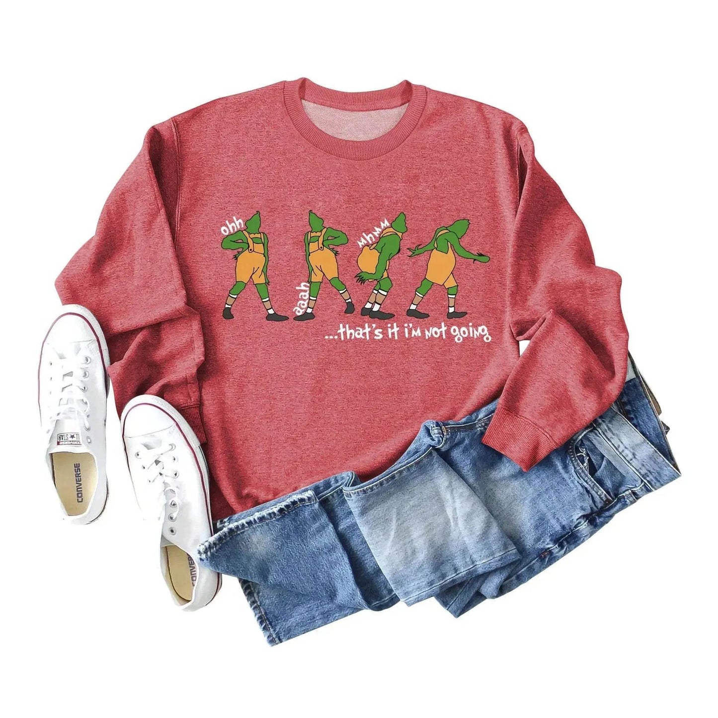 Women's Christmas Printed Long Sleeved  Pullover Sweatshirt - www.Shopthatapp.com