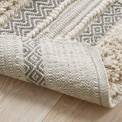 Woven Texture Stripe Bath Rug Grey 20x32 - www.Shopthatapp.com