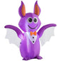 Outsunny 6ft Inflatable Halloween Decoration Bat, Blow Up Outdoor LED Yard Display, Waterproof - www.Shopthatapp.com