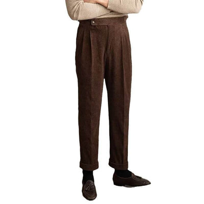 Men Autumn And Winter Corduroy Smooth Ankle-length trouser for work - www.Shopthatapp.com