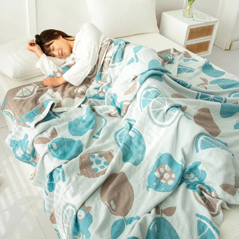 Cotton Four-layer Gauze Towel Blanket Air Conditioning Blanket Thin Duvet - www.Shopthatapp.com