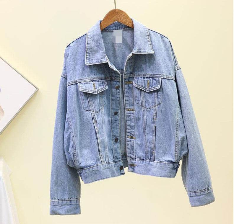 Fringe Denim Jacket Cotton Loose Fit for Women - www.Shopthatapp.com