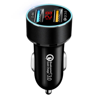 Fast Charging - Automobile Smart Digital LED display car charger - www.Shopthatapp.com