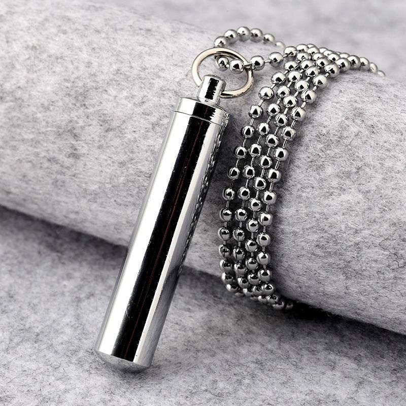 Silver Ball Chain Pendant Necklace for men - www.Shopthatapp.com
