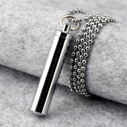Silver Ball Chain Pendant Necklace for men