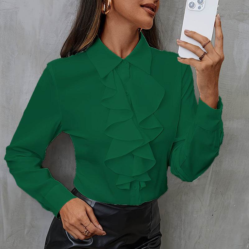 New Long Sleeve Business Work Office  Chiffon Blouse Shirt Women - www.Shopthatapp.com