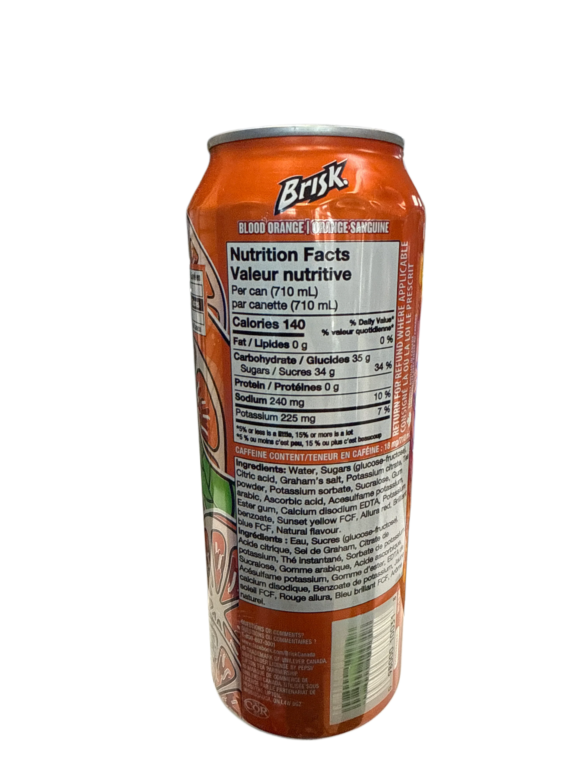 Brisk Blood Orange Iced Tea Tall Can 710ML - U.S Edition - www.Shopthatapp.com