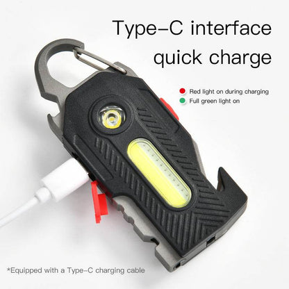 Multifunctional Charging Emergency Light Convenient Keychain Work Light COB High Bright Light Outdoor Camping LED Light - www.Shopthatapp.com