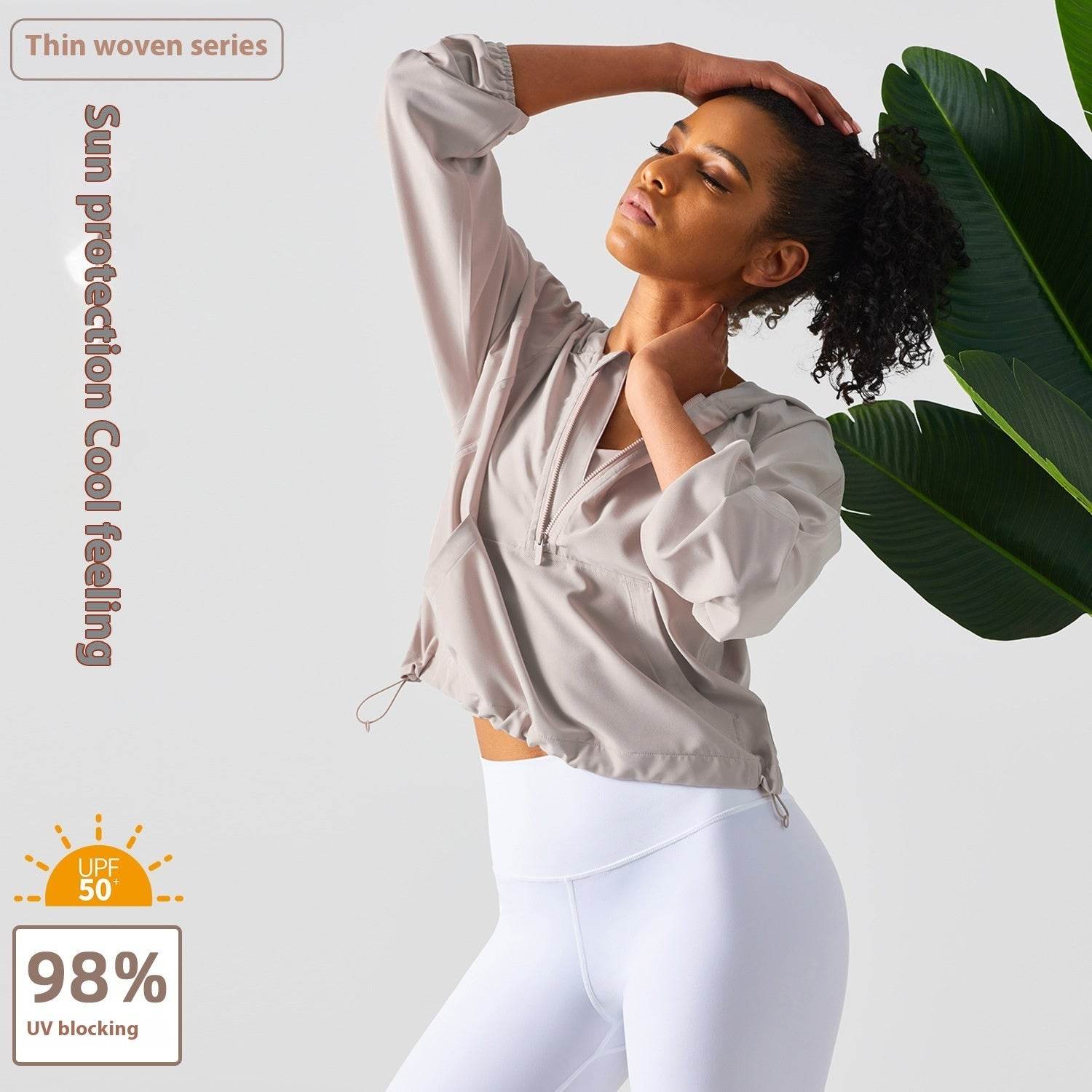 Women's Half Zipper Drawstring Workout Hoodie Athleisure Gym Hoodie - www.Shopthatapp.com