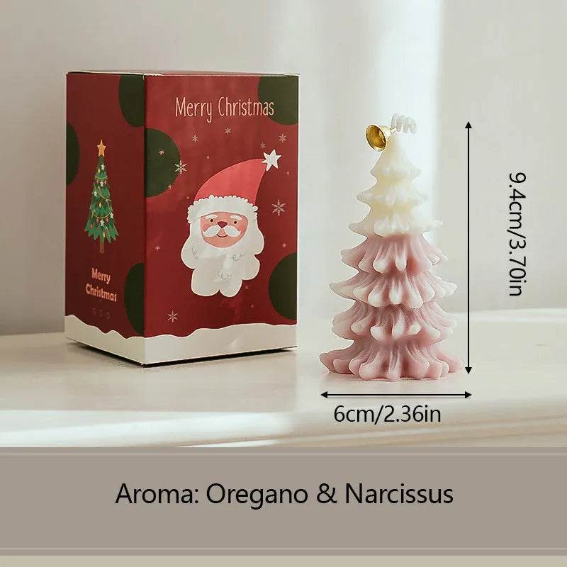 Merry Christmas Candle 3D Xmas Tree Shaped Aromatherapy Candles Ornaments Navidad New Year Party Home Decor Xmas Gift - www.Shopthatapp.com