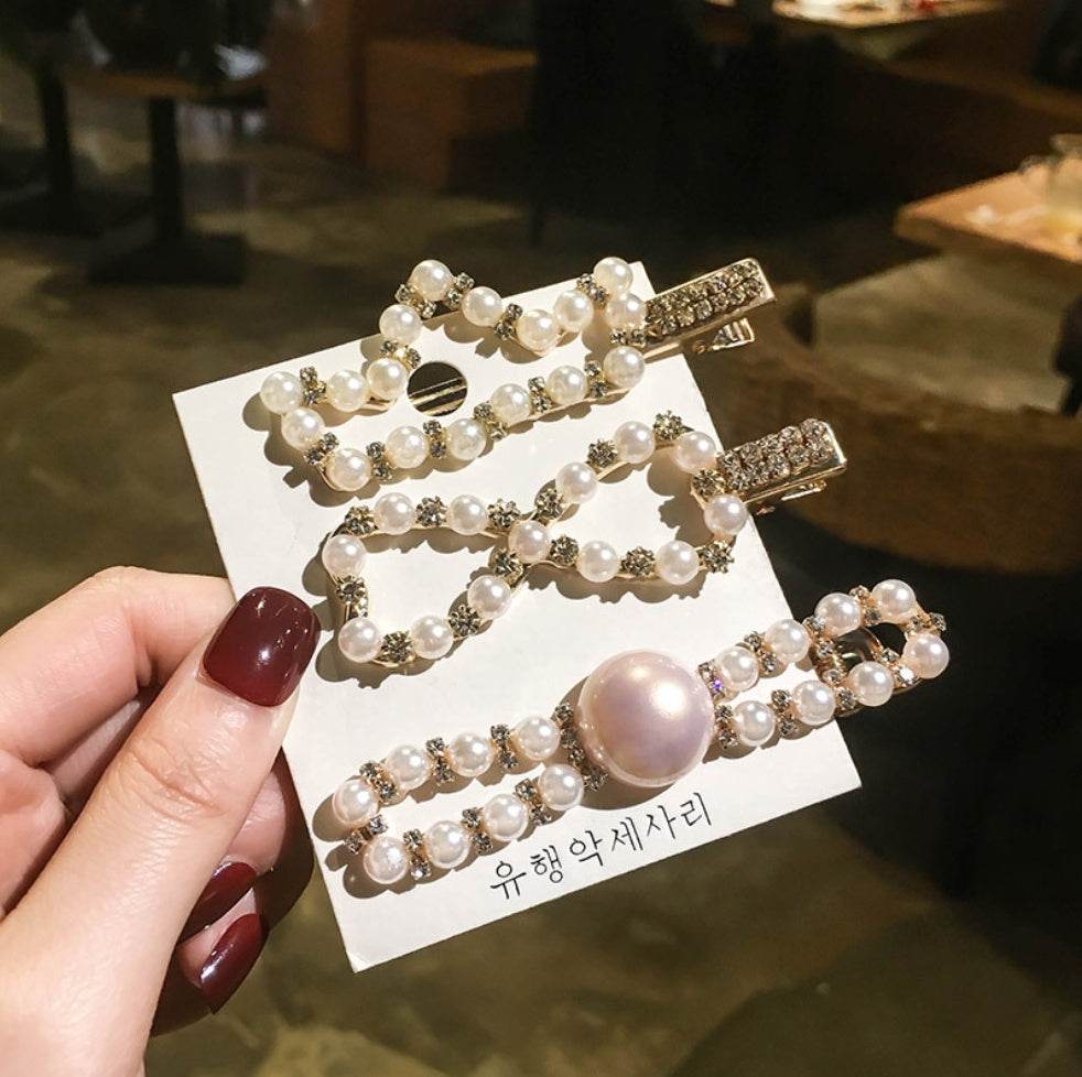 Elegant Pearl Bling Hair Clip - www.Shopthatapp.com