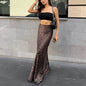 Leopard Long Skirt Fashion Mermaid Skirt Womens Clothing - www.Shopthatapp.com