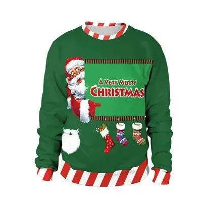 Ugly Christmas Sweater For gift Santa Deer Elf Funny Pullover - www.Shopthatapp.com