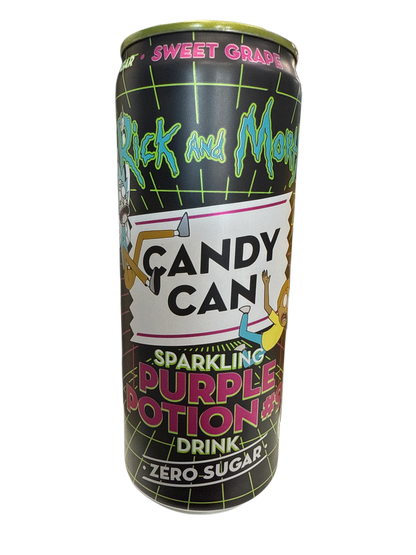 Candy Can Rick And Mortys Halloween Purple Potion Zero Sugar Sweet Grape Flavour 330ML - Canadian Edition - www.Shopthatapp.com