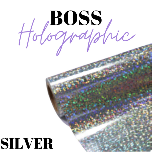 HTV- Boss Holographic - SILVER - www.Shopthatapp.com