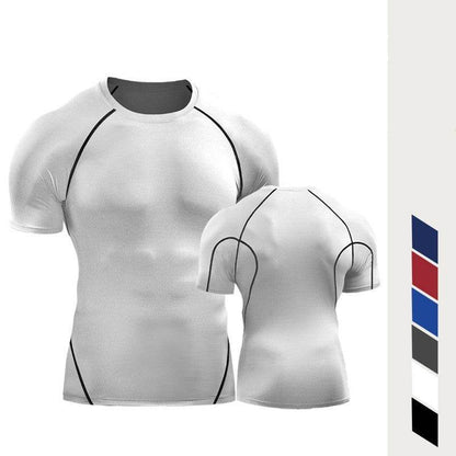 Quick Drying Men Short Sleeve Exercise Running Workout T-shirt Top - www.Shopthatapp.com