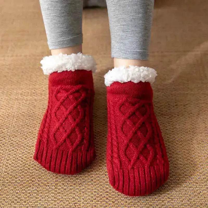 Winter Knitted Plush Floor Socks Home Warm Non-slip Carpet Socks Women - www.Shopthatapp.com