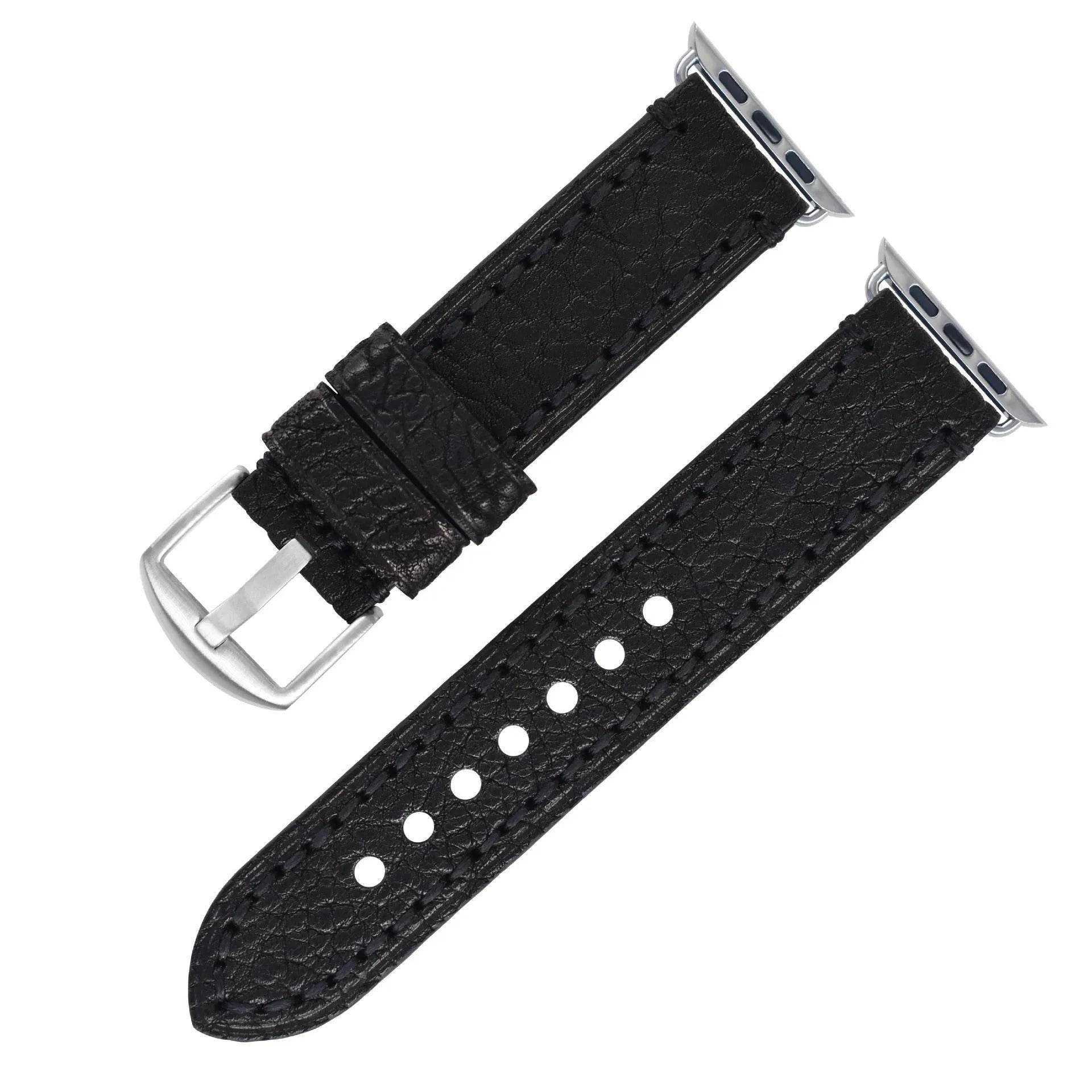 Casual Simple Top Layer Cow Leather Watch Strap - www.Shopthatapp.com