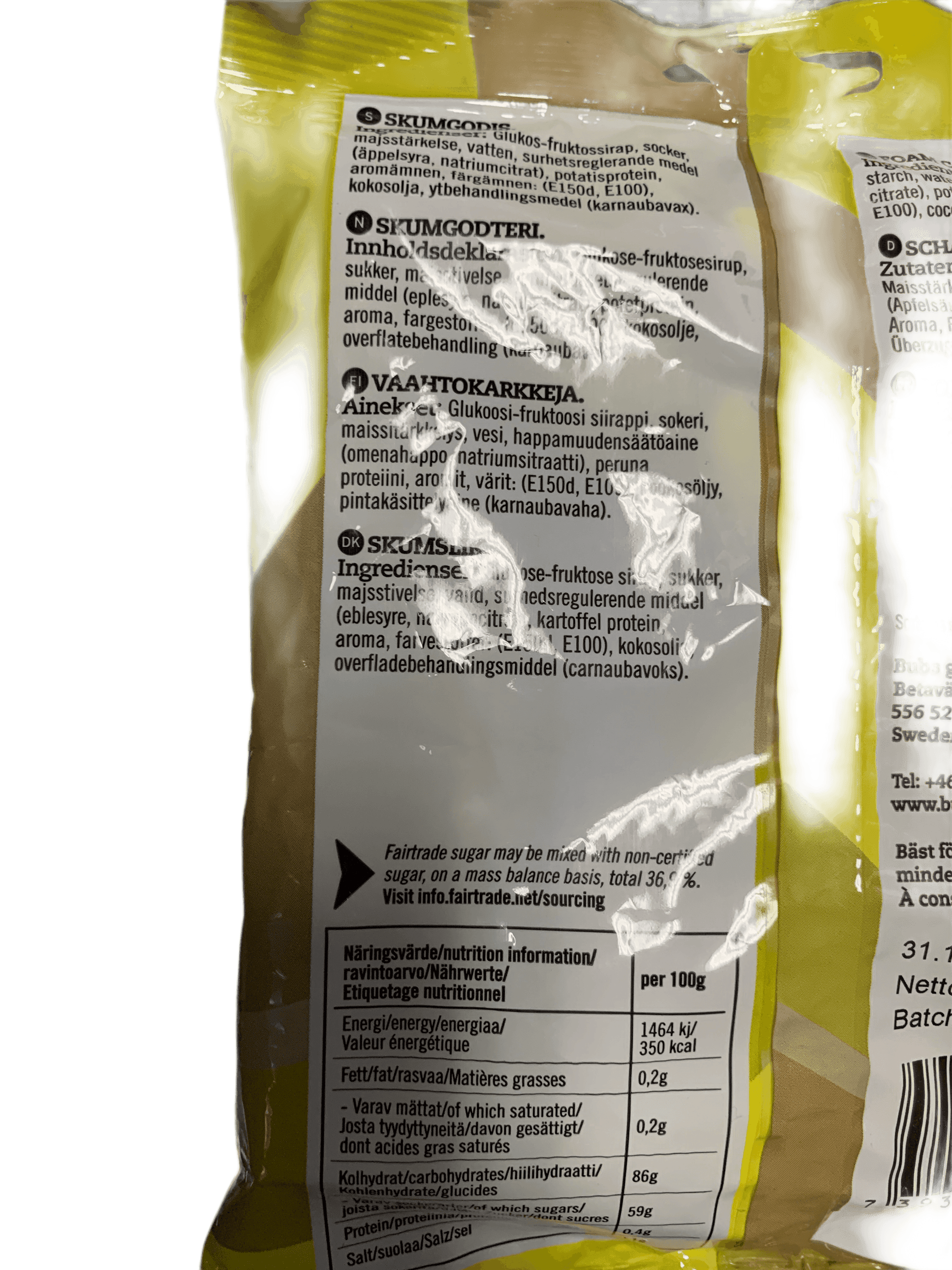 Bubs Goody Sour Ovals Banana Toffee Candy 175G - Swedish Edition - www.Shopthatapp.com