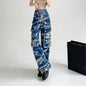 New Tie-dye Baggy CargoTrousers With Pockets Y2K Fashion High Waist Loose Wide Leg Pants Spring And Autumn - www.Shopthatapp.com