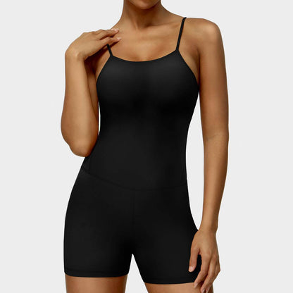 Sleeveless Bodycon Exercise Workout Gym Romper Women Short Workout Jumpsuit Yoga Jumpsuit - www.Shopthatapp.com