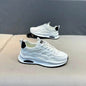 White Laceup Sneakers Fashion Breathable Mesh Flat Shoes Lightweight Versatile Casual Running Walking Shoes - www.Shopthatapp.com
